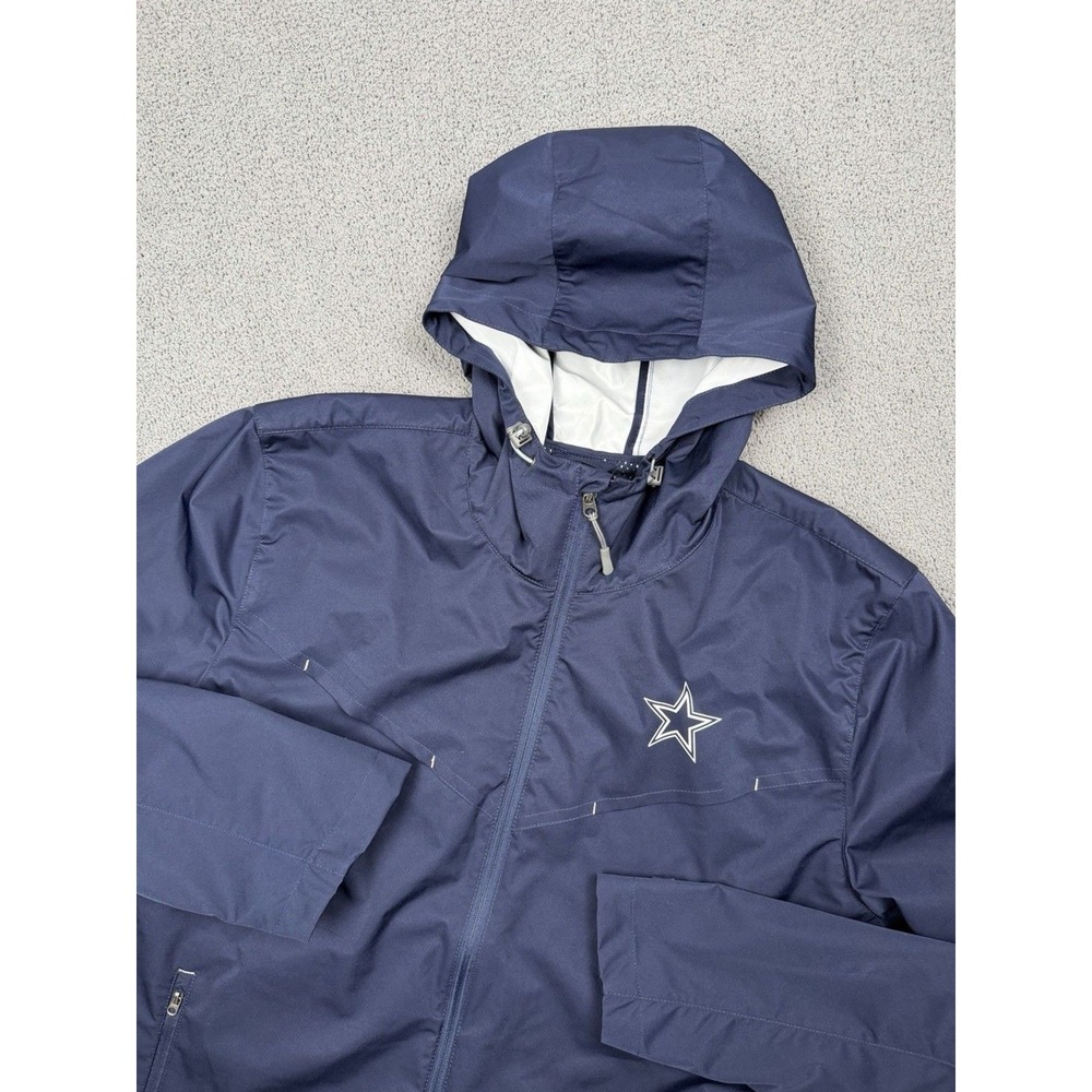 Dallas Cowboys Jacket Mens 2XL Blue NFL Full Zip Softshell Performance Football